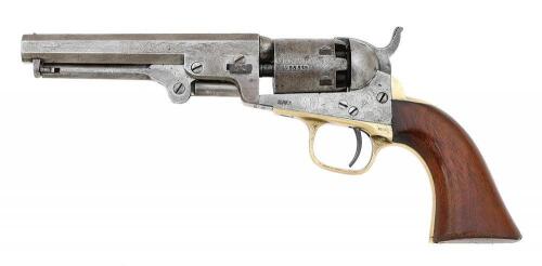 Colt Model 1849 Pocket Percussion Revolver Engraved with Western Scenes