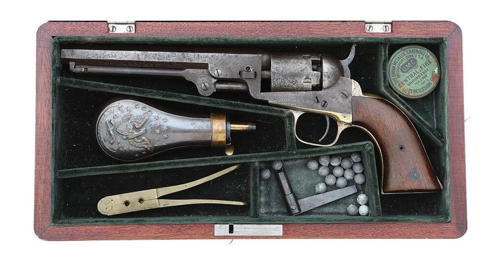 Cased Colt Model 1849 Pocket Revolver