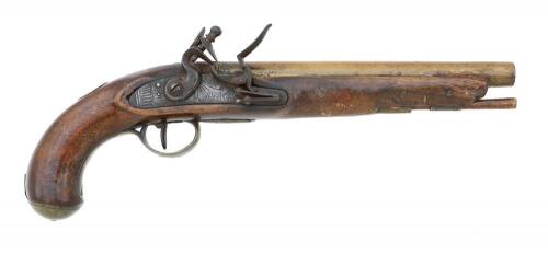 Belgian Brass Barrel Flintlock Holster Pistol