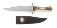 Custom Stag Handle Chute Knife by Van Eizenga