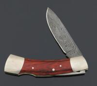 Charlton Ltd. Damascus Lockback Folding Knife