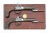 Attractive Cased Pair of Scottish Percussion Pistols with Snap Bayonets by Martin of Glasgow - 2