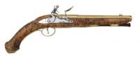 Unmarked Contemporary Brass Barreled Flintlock Pistol