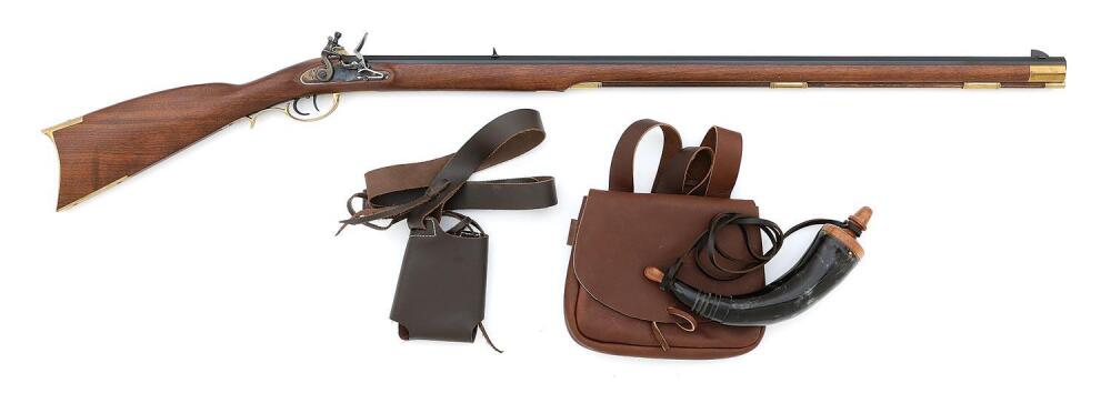 Group of contemporary flintlock rifle accessories sold at auction