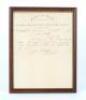 Famous New York Gunmaker James Ellis Framed Letter