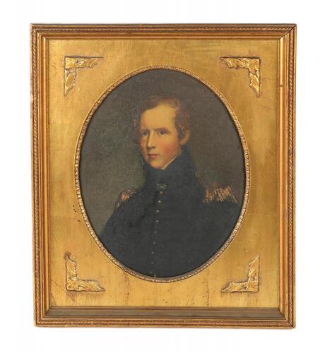 Antique Replica Oil Portrait of Major John Biddle