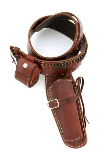 Leather Gun Belt with Holster