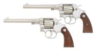 Rare and Fine Pair Of Consecutively Numbered Colt New Service "Battle Of Britain" Revolvers