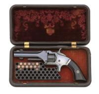 Fine Smith & Wesson No. 1 Second Issue Revolver with Gutta Percha Case