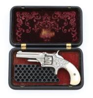 Very Fine Engraved Smith & Wesson No. 1 Third Issue Revolver with Gutta Percha Case