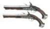 Pair of Irish Silver-Mounted Dueling-Target Flintlock Pistols by Ransford - 2