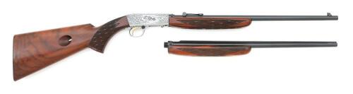 Lovely Browning ATD Grade III Semi-Auto Rifle and Smoothbore Two Barrel Set