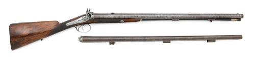 Fine Percussion Double Rifle-Shotgun Two Barrel Set by Pratt of Edinburgh