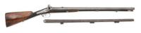 Fine Percussion Double Rifle-Shotgun Two Barrel Set by Pratt of Edinburgh