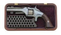 Smith & Wesson No. 1 First Issue Revolver with Playing Cards Gutta Percha Case