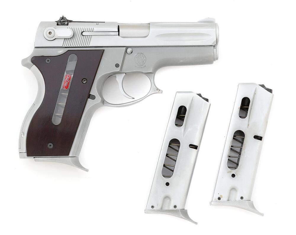 Set Impugnature Acriliche Incise Per Smith & Wesson CS9 – Bianche E Nere, Fatte A Mano - Foto 3