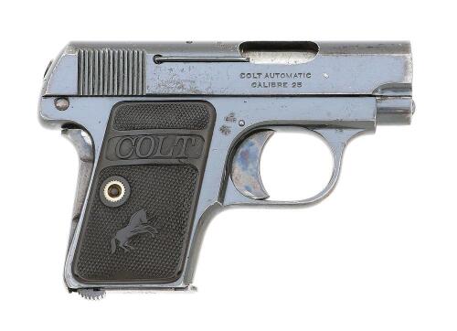 Colt Model 1908 Vest Pocket Hammerless Semi-Auto Pistol with British Broad Arrow Markings