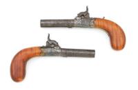 Pair of British Percussion Boot Pistols by Labron