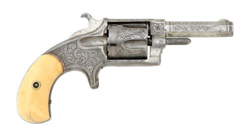 Engraved Hopkins & Allen XL No. 3 Single Action Revolver