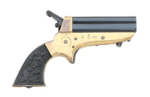 Cased Uberti Model 1A Sharps Pepperbox Pistol