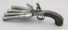 Rare British Duckfoot Flintlock Pistol by Barbar - 2