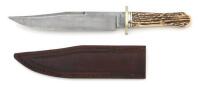 Custom Stag Handle Chute Knife by Van Eizenga