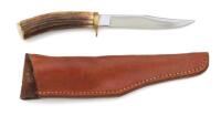 Custom Indian Ridge Sheffield Stag Handle Knife by Fickert