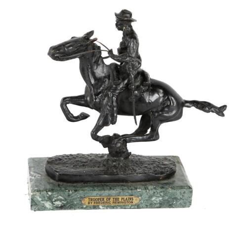 &ldquo;Trooper of The Plains&rdquo; Bronze Sculpture After Remington