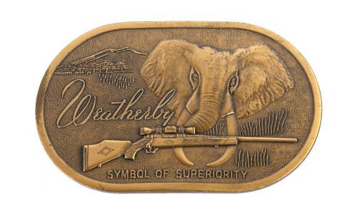 Weatherby Elephant Head Belt Buckle