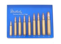 Weatherby Nine Cartridge Lucite Display Lot