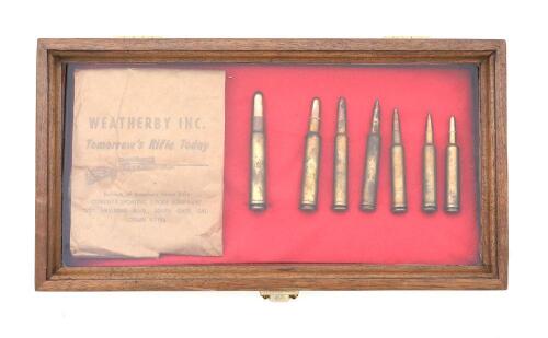 Weatherby Seven Cartridge Display Lot