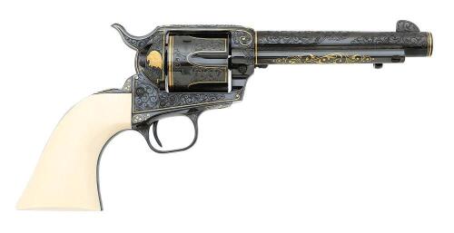 Wonderful Dennis Kies Engraved and Gold Inlaid Colt Single Action Army Revolver