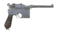 Italian Navy C96 Large Ring Flat Side Semi-Auto Pistol by Mauser Oberndorf