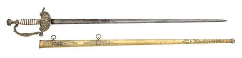 Indian Princess Pattern American Militia Officers Sword