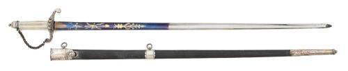 Fabulous Five-Ball Hilt Retailer Marked Artillery Officer&rsquo;s sword