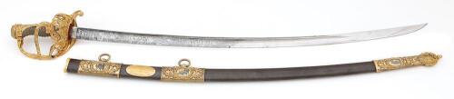 Exceptional Ornate W.H. Horstmann & Sons U.S. Model 1850 Officers Sword Presented to Lieutenant Heber Thompson 7th Pennsylvania Cavalry