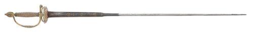 French Chiseled Steel Hilt Small Sword