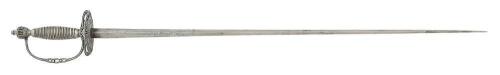 Fine Intricately Embellished European Silver Hilted Small Sword