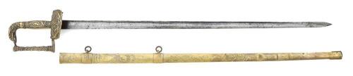 Philadelphia Style Eaglehead Brass Hilt Infantry Officer&rsquo;s Sword