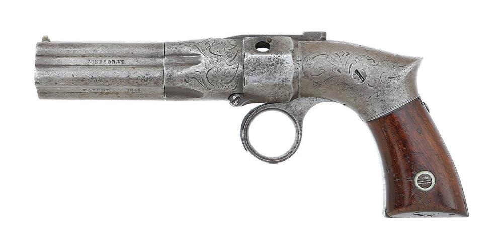 最も  Fluted Co. Lawrence & Robbins Barrel Pistol Pepperbox Percussion コレクション