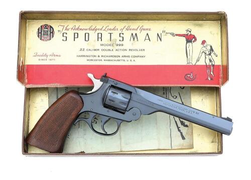 Harrington & Richardson Model 999 Sportsman Double Action Revolver with Rare Hinged-Lid Box