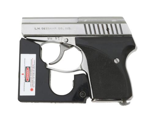 L.W. Seecamp Model LWS-32 Semi-Auto Pistol with Laser Max Pocket Slipper Module