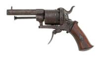 Belgian Pinfire Double Action Pocket Revolver