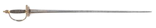 Fine and Ornate European Chiseled Steel Hilt Small Sword