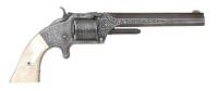 Smith & Wesson No. 2 Old Model Army Revolver with Tiffany-Style Etched Embellishments