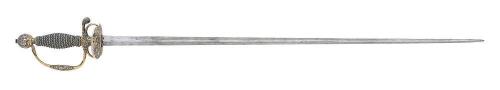 Fine European Chiseled Steel Hilt Small Sword