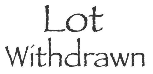 Lot Withdrawn