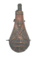 Huntsman and Buffalo Deer head flask