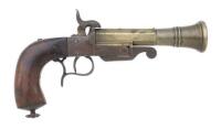 Belgian Single Shot Center Hammer Pinfire Blunderbuss Pistol