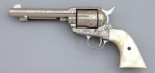 Custom Colt Single Action Army Revolver with Wolf & Klar Style Engraving